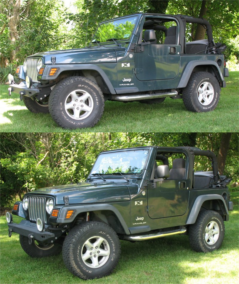 before lift jeep tj kit rough country install wrangler jeepfan spring