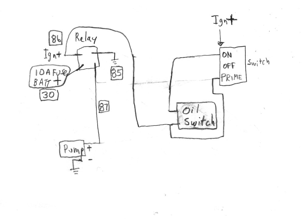 Wiring an electric fuel pump with a pressure switch Truck Avenger  Carburetor 