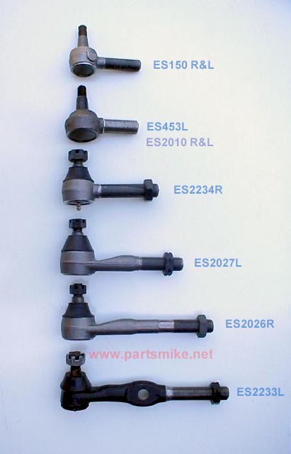 Tie Rod End Size Chart