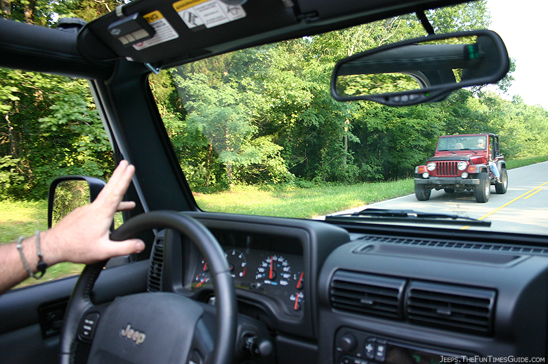 The Jeep Wave proper protocol for waving to other Jeeps 