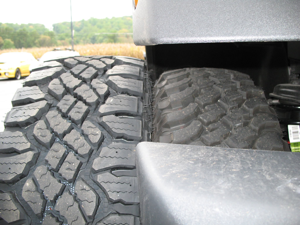 Goodyear Wrangler Duratrac 285/75R17 Tires Installed Wrangler 