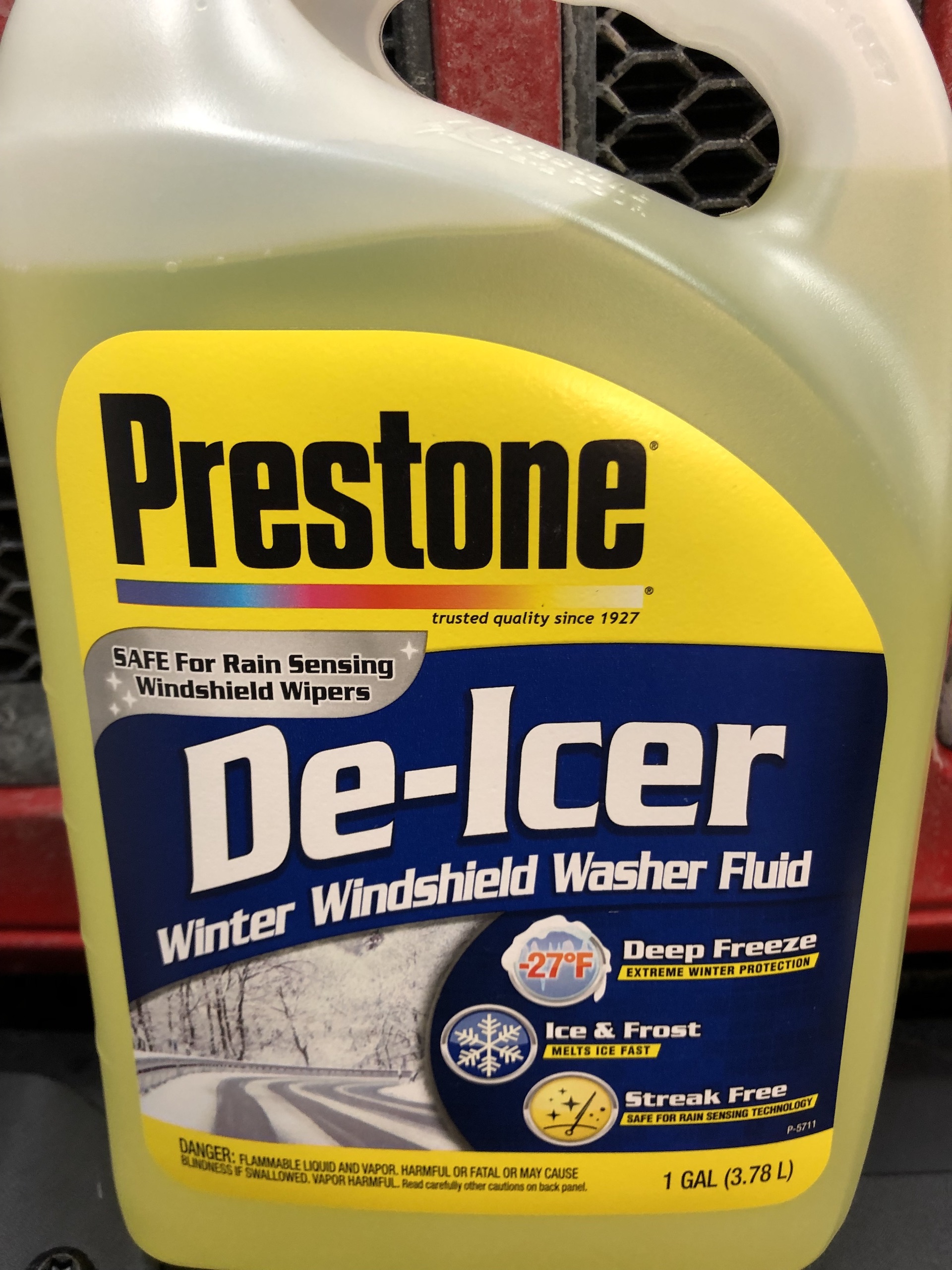 Windshield Washer Fluid 1 Gallon, -20 Degrees